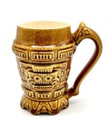 Vintage Tiki Style Ceramic Mug Cup