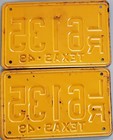 1949 Texas License Plates  lr-6135 -pair - Nice Original 