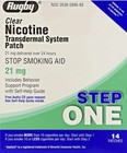 1 Pack  7 Rugby Clear Nicotine 21mg Transdermal System Patch Step New