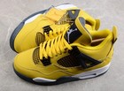 Us Size 7-12 Jordan 4 Retro  tour Yellow men s Mid Top Basketball Shoes 