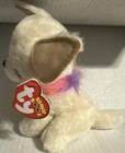 Ty Beanie Boos Boo Plush Chewey The Chihuahua 6  Rainbow Collar Dog Tagged- New