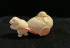 Vtg Celluloid Figural Easter Toy Japan Bunny Rabbit Pulling Hatching Chick Egg