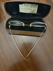Vintage 14k Gold Filled Wire Frame Glasses Rimless Eyeglasses W Magnification