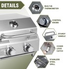 Tabletop Propane Gas Grill Stainless Steel Portable Bbq Grill For Outdoor Patio