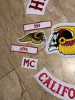 Hells Angels California Full Back Patch Set Skull Wings Mc Nomads Patches