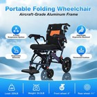 Lightweight Folding Wheelchair 220lbs Portable Aluminum 11  Rear Wheels Chair