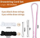 12pcs Hoodie Drawstring Replacement Set     60  Cords With Threader Tool For Swe