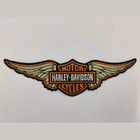Harley Davidson 15  Golden Wing Embroidered Patch Iron sew On Free Shipping