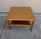 Vintage Mid Century Danish Modern Teak Wood 2-tier Coffee Table Sweden T47
