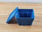 Dollhouse Blue Storage Bin Top Opens 1 12 Scale Model Diorama Action Figures
