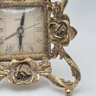 Vintage Guild Crest Ornate Gold Leaf Vanity Clock Telechron Electric Movement