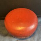 Antique Chinese Qing Dynasty Red Lacquer Painted Wooden Box Signed 18th