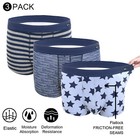 Lot 3 Pack Mens Boxer Briefs Trunks Shorts Underwear Cotton Stretch Size M