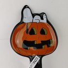 Peanuts Snoopy Halloween Jack-o -lantern Pumpkin Black Ceramic Spoon Rest Fall