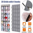 28grids Over Door Shoe Organizer Rack  hanging Storage Holder Hanger Bags Closet
