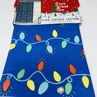 Snow What Fun Shower Curtain 72   x72    Christmas Lights Blue Multicolor New