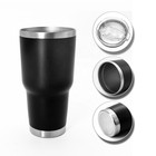 Ford Super-duty 30 Oz Vaccum Sealed Black Stainless Steel Travel Tumbler Mug
