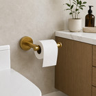 Luxury Gold Chrome Toilet Paper Holder Wall Mount Bathroom Tissue Roll Rack