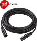 25ft Dmx Cable 3 Pin Xlr Male To Female Stage Lighting Dj 110 Ohms 4 Pack Us