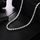 925 Sterling Silver Italian Rope Chain Men s Necklace 4mm - New