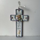 Vintage Dickson Little Blessing From Above Baby Animals Hanging Wall Cross