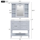 36   Bathroom Vanity W  Medicine Cabinet mirror Cabinet adjustable Shelf drawers