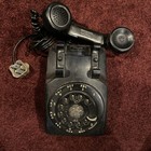 Vintage Western Electric Bell System Black Rotary Desk Phone  4 Prong Cord 