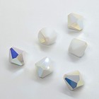 4 Rare Vintage Swarovski 364 5301 12mm Chalk White Ab Bicone Crystal Beads
