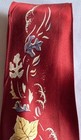 Vintage Necktie Wembley Pat  Off  Leaves Red  Blue  Yellow Men   s Tie 3 1 4    X 52
