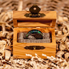 Men   s Black Hammered Tungsten Ring Meteorite Inlay Green Opal Wedding Band