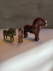 Rare Beautiful Swedish Dala Horses A Traditional Hand-carved Folk Art 