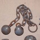 Set Of 3 Vintage Medieval Carbon Steel Flail Spiked Ball   Chain Mace Weapons