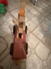 Antique Pull Along Wooden Wagon Wheel Toy  Vintage 