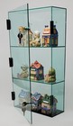 T z Tagz Glass Green Dual Locking Acrylic Display Case Dust Cabinet 18 25x10x4
