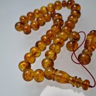 Natural Baltic Amber Islamic Prayer 33 Beads Misbaha Tasbih Rosary 51g Pressed