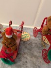 Vintage Russ Teddy Bear Christmas Ornaments Set Of  3 