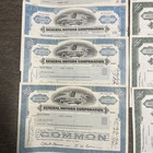  lot Of 12  General Motors Corporation Stock Certificates- Blue  Green