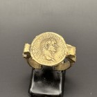 Exquisite Ancient Greek Ring Very Unique Bronze Coin Ring Old Ring Size 9