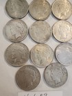 Peace Dollars 90  Silver Lot Of 11 Coins  Circulated  Ungraded Mixed Dates