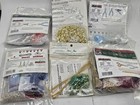 Vtg Lot 6 Beaded Xmas Ornament Kits Beadery  Merri Mac Wreaths Chandeliers More
