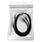  2 Pack  3 Feet Black Telephone Cable Rj11 6p4c 36 Inch Phone Line Cord 3ft