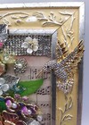 Jewelry Art- Beautiful Rhinestone  Enamel  Faux Pearl Florals  Hummingbird