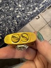 Vintage 1950s Evans Spitfire Lighter Gold Tone Rhinestone Crown Lift Arm