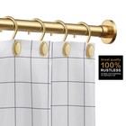 Gold Shower Curtain Hooks  Set Of 12  Rust Resistant  Heavy Duty  Decorative