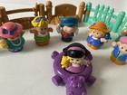 Lot Fisher-price Little People Figures Arbor Fence Swing Sonya Eddie