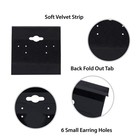Black Velvet Plastic Display Cards For Earrings Jewelry