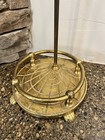 Vintage Brass And Iron Handcrafted Fireplace Tool Stand