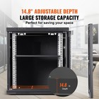 12u Wall Mount Network Server Rack Cabinet Enclosure 15 5   Deep Door Lock