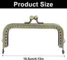 Zorveiio 2 Pcs 10 5cm Metal Kiss Clasp Purse Frame Lock  Arch Square Frame For B