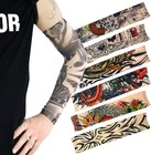 20pcs Temporary Tattoo Arm Sleeves Arts Fake Slip On Arm Sunscreen Sleeves Body
